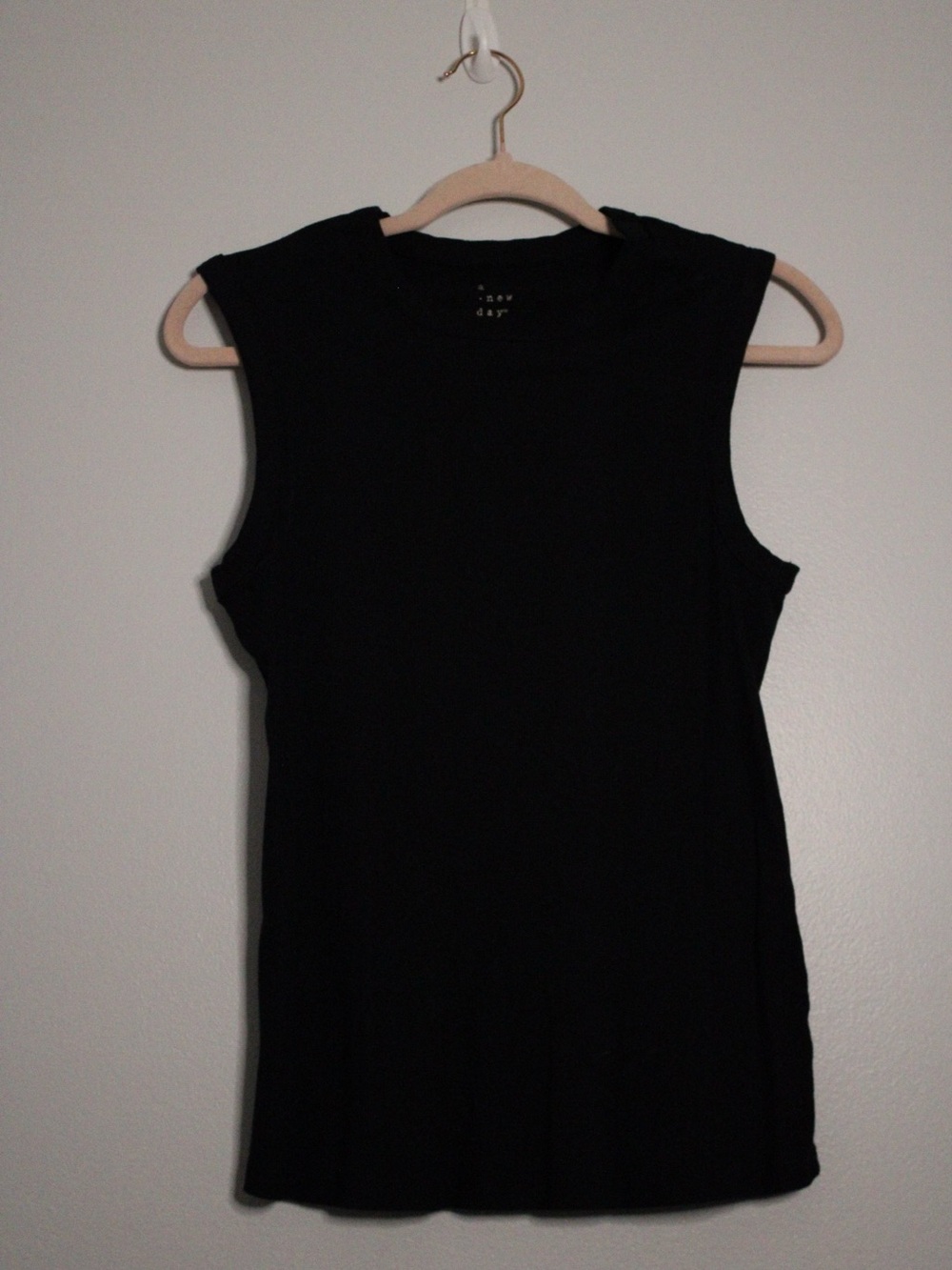 a new day Black Sleeveless Ribbed Tank Top